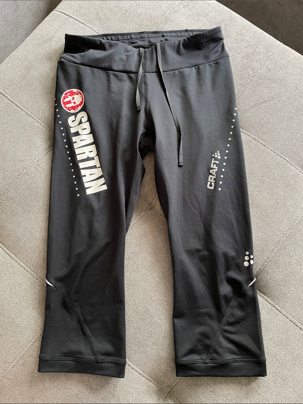 SPARTAN Craft Black Women's Athletic Leggings with Logo